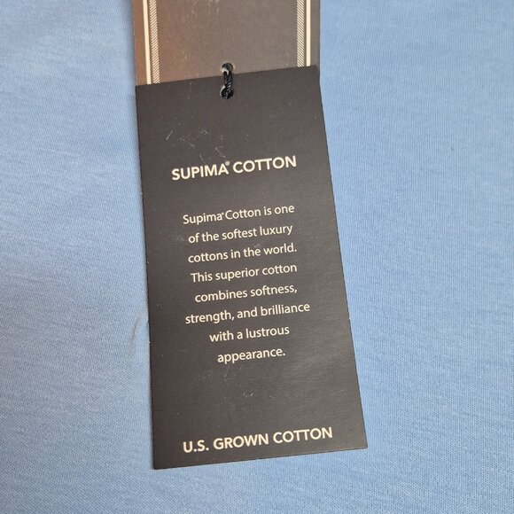 Roundtree & Yorke Gold Label Men's Supima Cotton Polo Shirt Blue Size XXL (14) - Picture 7 of 11